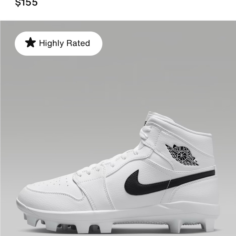 Nike White and Black Jordan Cleats